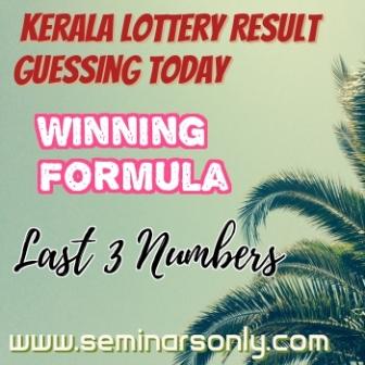 Kerala Lottery Guessing Today Last 3 Numbers
