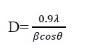 Debye-Scherer formula