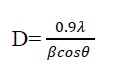 Debye-Scherer formula