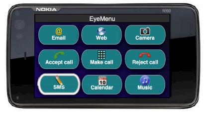 EyeMenu on the Nokia N900