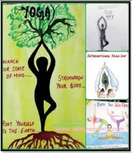 international yoga day poster drawing