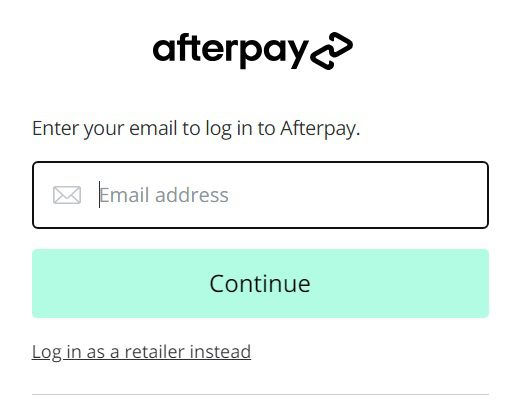 Afterpay Login