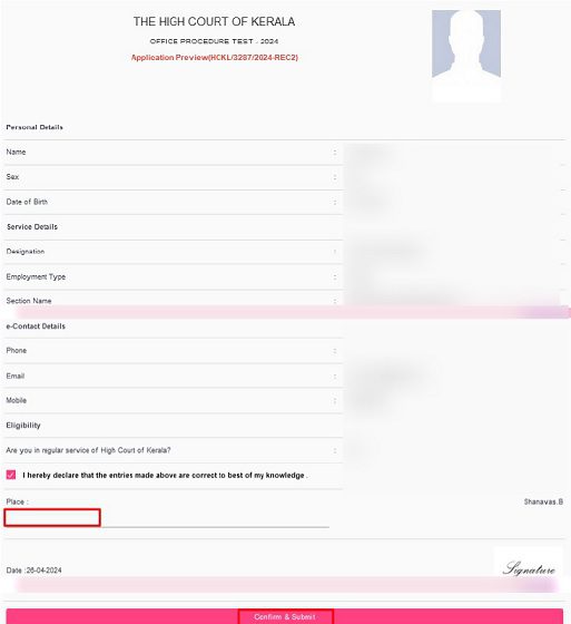 Preview of Application