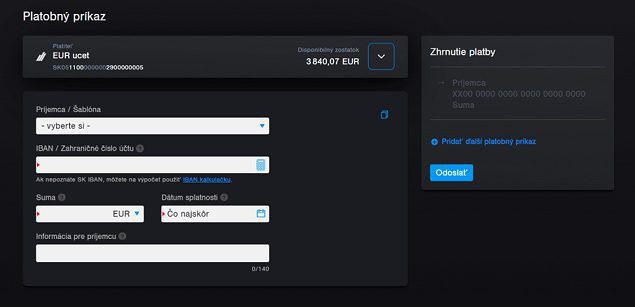Tatra banka’s Internet banking