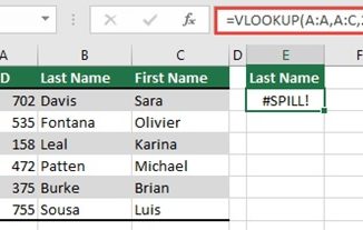 #Spill Error in Excel
