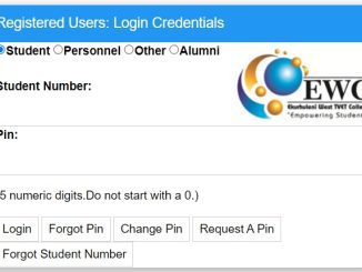 www.ewc.edu.za student portal login