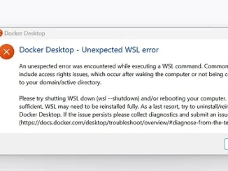 Docker Desktop Unexpected WSL Error