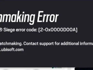 Siege Matchmaking Error