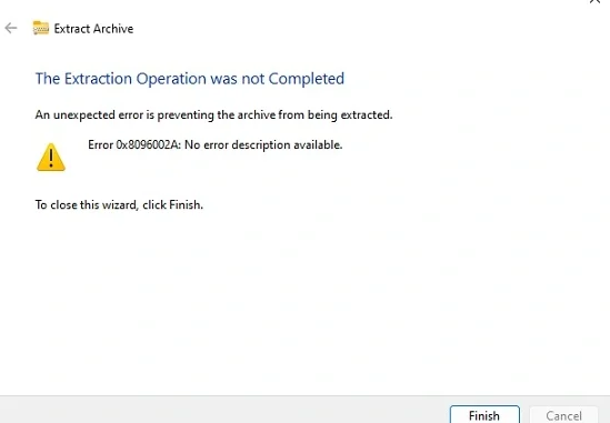 Error-0x8096002a Error 0x8096002a