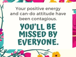 touching farewell message