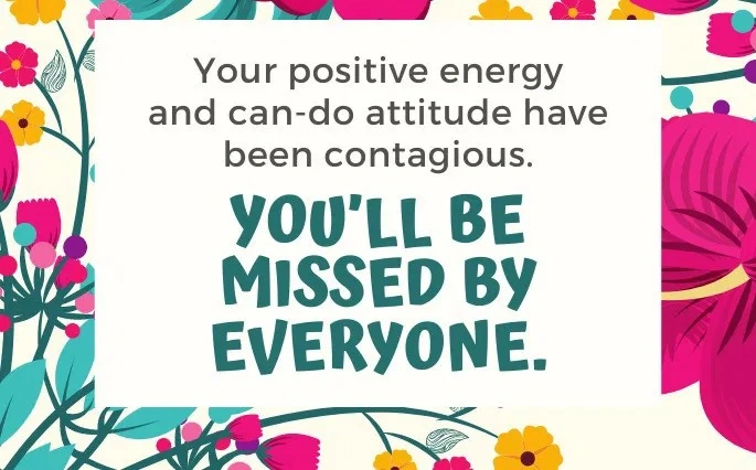 touching farewell message