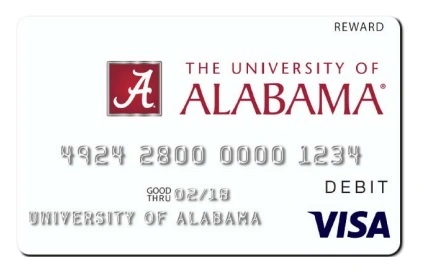 University of Alabama Prepaid Visa Card