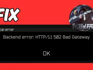 Tarkov Error on Post Bad Gateway