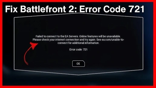 Star Wars Battlefront 2 Error Code 721