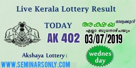 AK 402 Akshaya Lottery