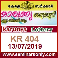 KR 404 Karunya Lottery Result