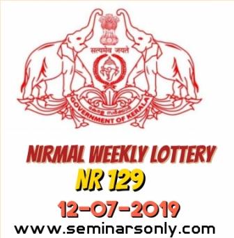 NR 129 Nirmal Weekly Lottery Result