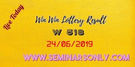 WinWin W 518 24/6/19 Kerala Lottery Result